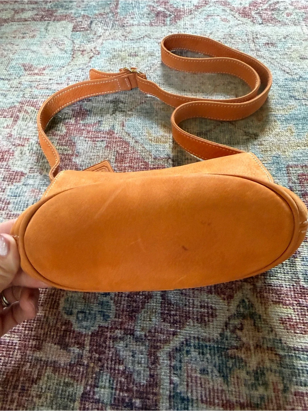 Coach Sonoma Small Flap Bag Pebbled Nubuck Leather Crossbody in Orange May 1996